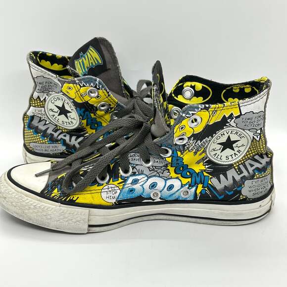 Converse Chuck Taylor DC Comics Batman High Top Sneakers Women’s 6 Men’s 4 - Picture 8 of 9